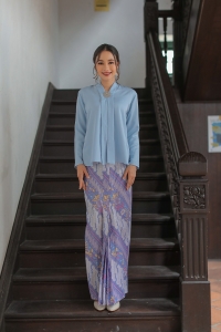 Classic Kebaya Batik in Baby Blue